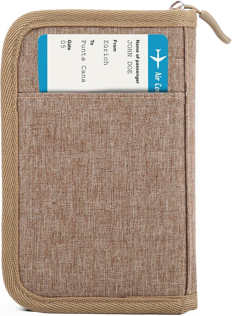 TOPBAG Passport Holder for Travel, Women Rfid Blocking Passport Wallet, Travel Essentials Premium Wallets, Waterproof Passport Holders Bag for Men Traveling, Travel Document Organizer Credit Cards Case - Image 1
